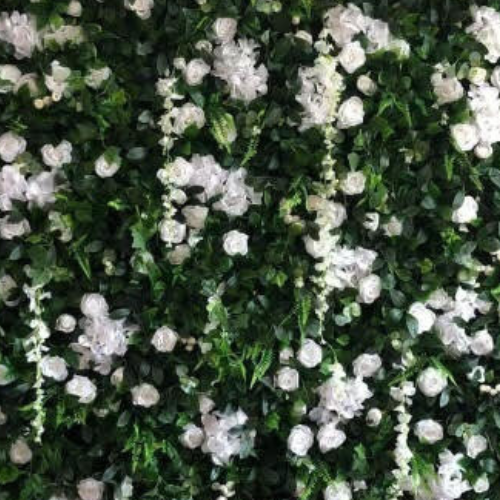 White Long Flower Wall